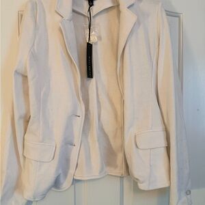 Willi Smith white Blazer Jacket size large nwt